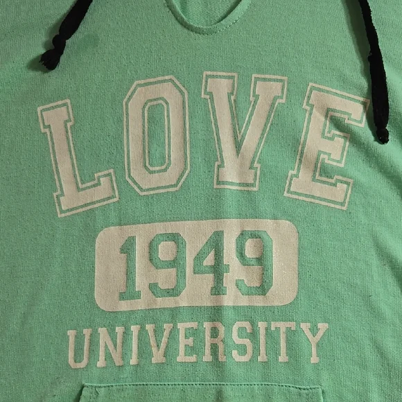 Cato Love University Green Hoodie Large - Picture 5 of 6